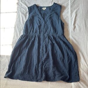 Pact French Navy Coastal Gauze Dress